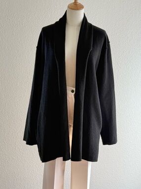 Eileen Fisher Wool Jacket Open Front Cardigan